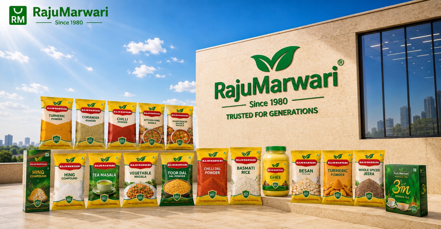 Raju Marwari - Premium Spices & Grocery Products - Since 1980 - Trusted for Generations